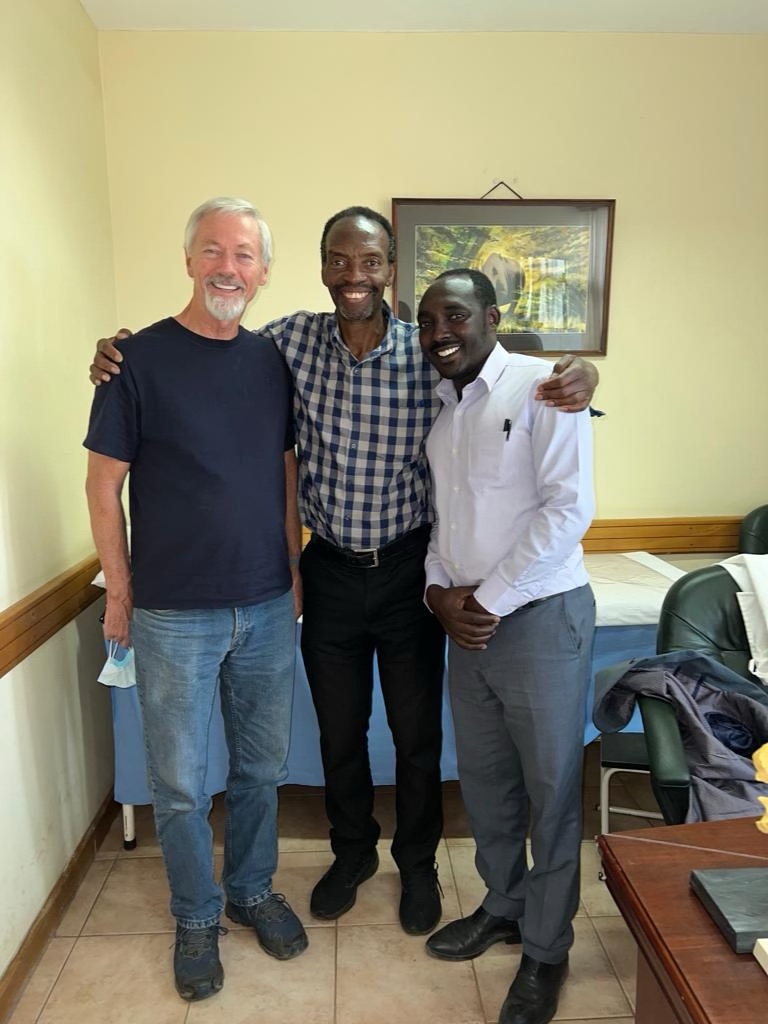 Gary Woods, Dr. Vincent Mutiso and Dr. Daniel ole Koitatoi together